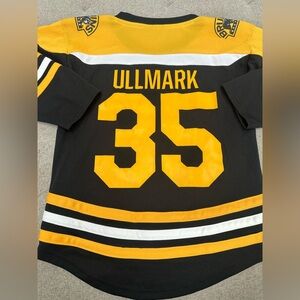 EUC NHL ULLMARK JERSEY BOSTON BRUINS JERSEY YOUTH SMALL MEDIUM BLACK replica